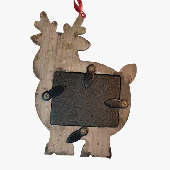 St Nicholas Square Holiday Frame Ornament Reindeer - Picture 3 of 4